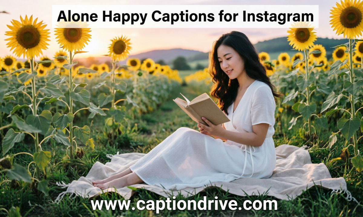 Alone Happy Captions for Instagram