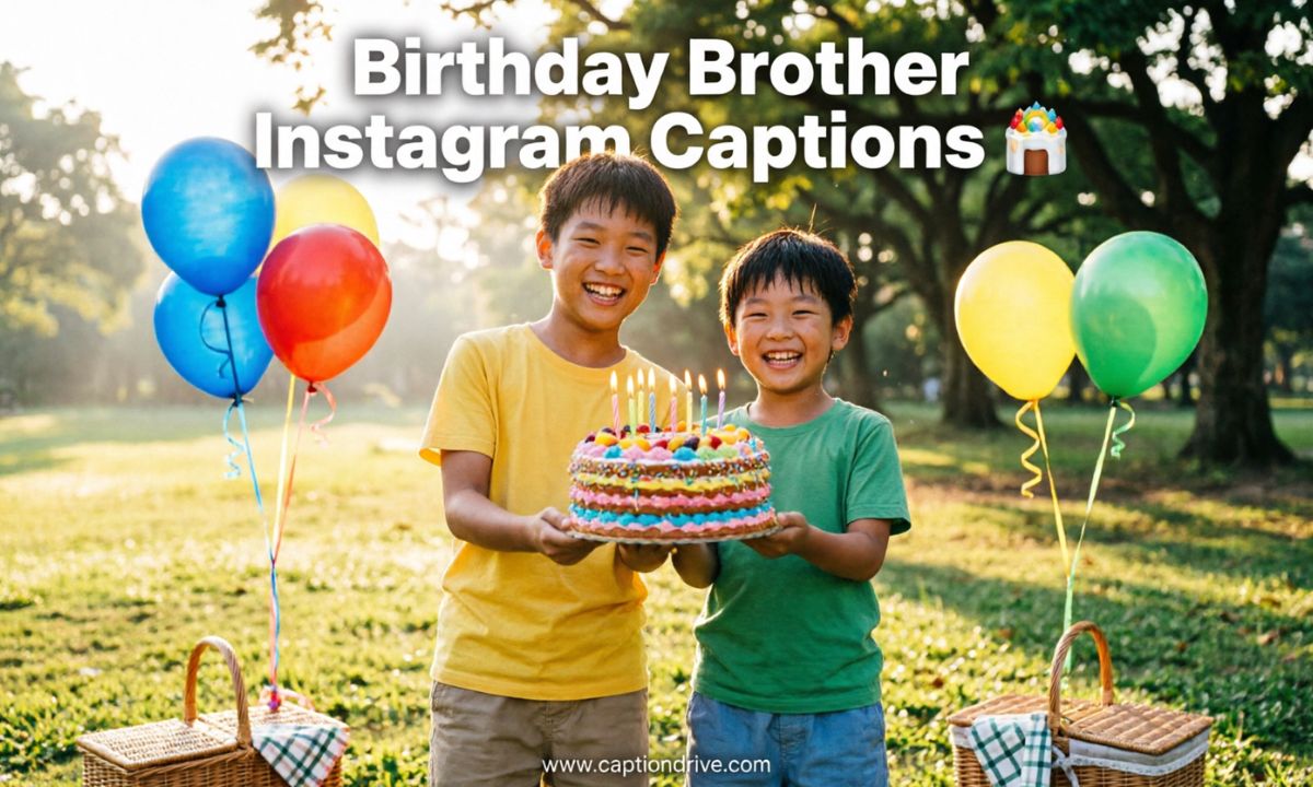 Birthday Brother Instagram Captions