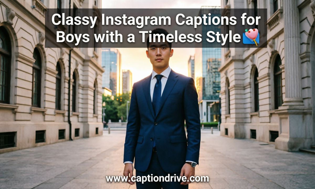 Classy Instagram Captions for Boys with a Timeless Style
