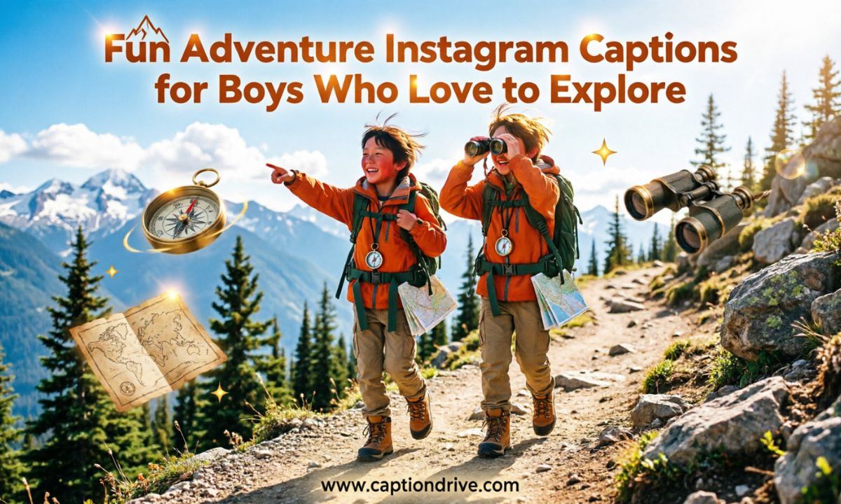 Fun Adventure Instagram Captions for Boys Who Love to Explore