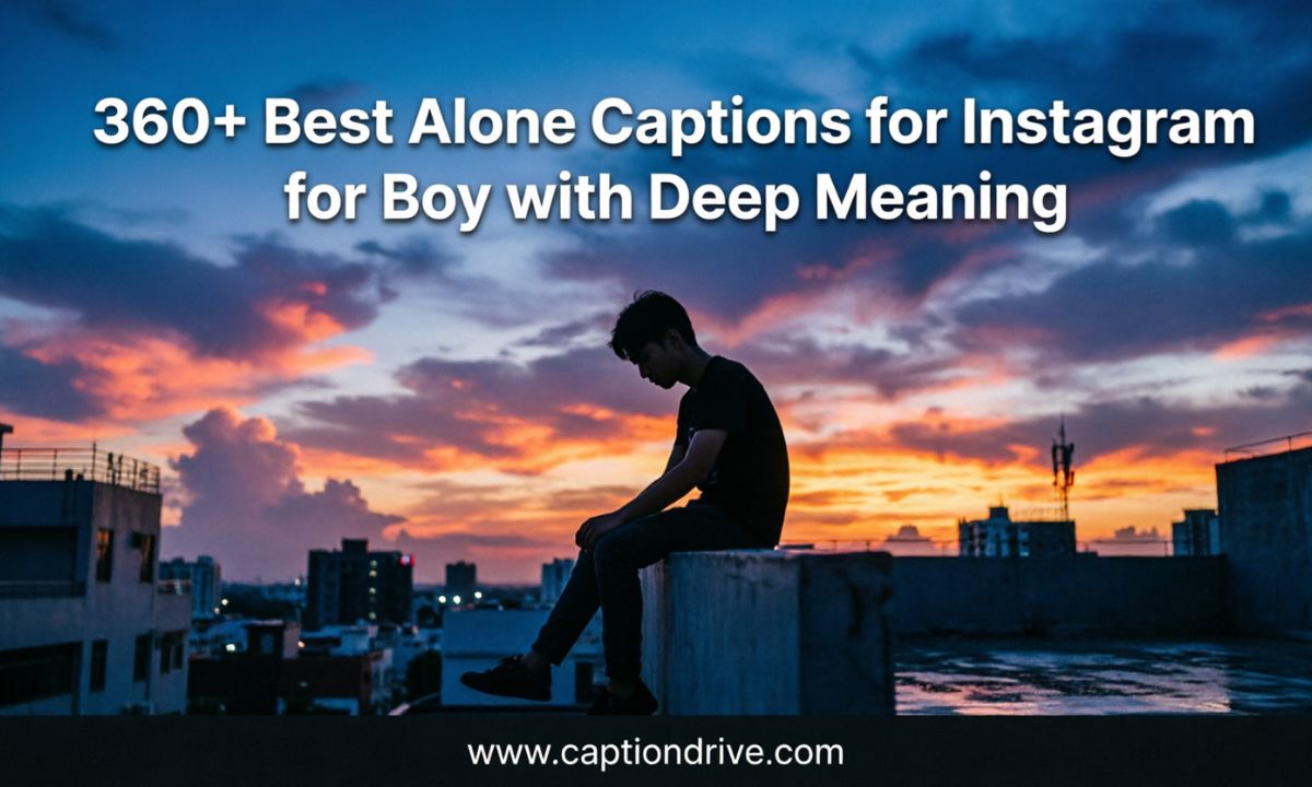 Best Alone Captions for Instagram for Boy