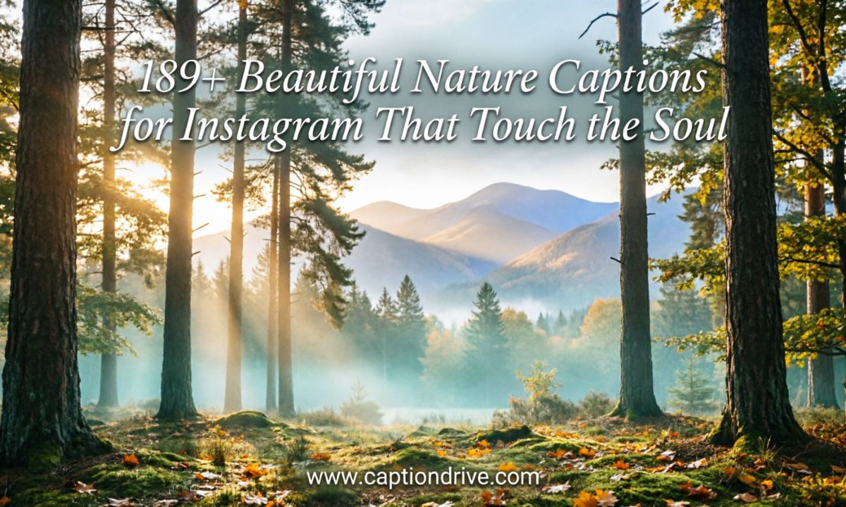 Beautiful Nature Captions for Instagram