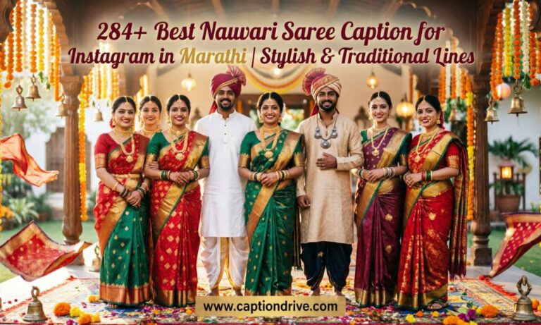 Best Nauvari Saree Caption for Instagram in Marathi