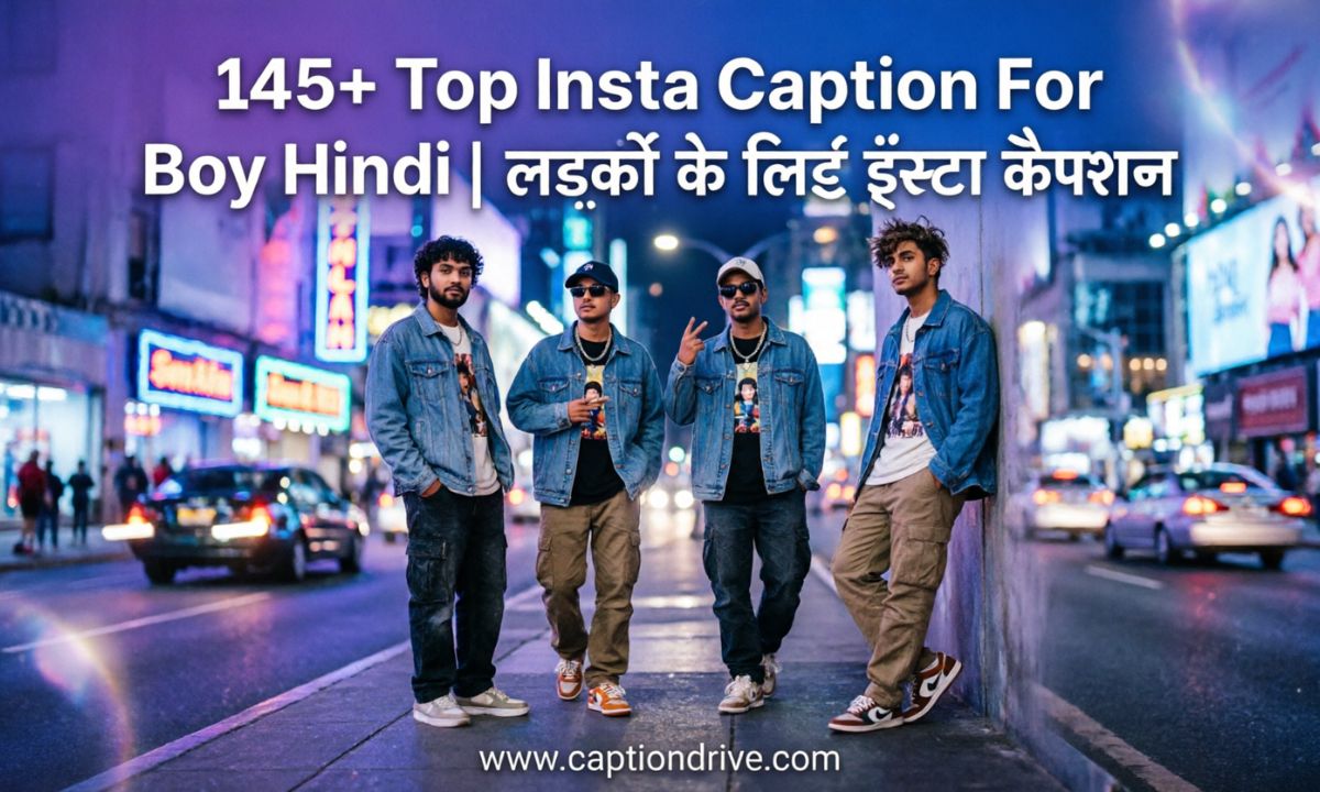 Insta Caption For Boy Hindi