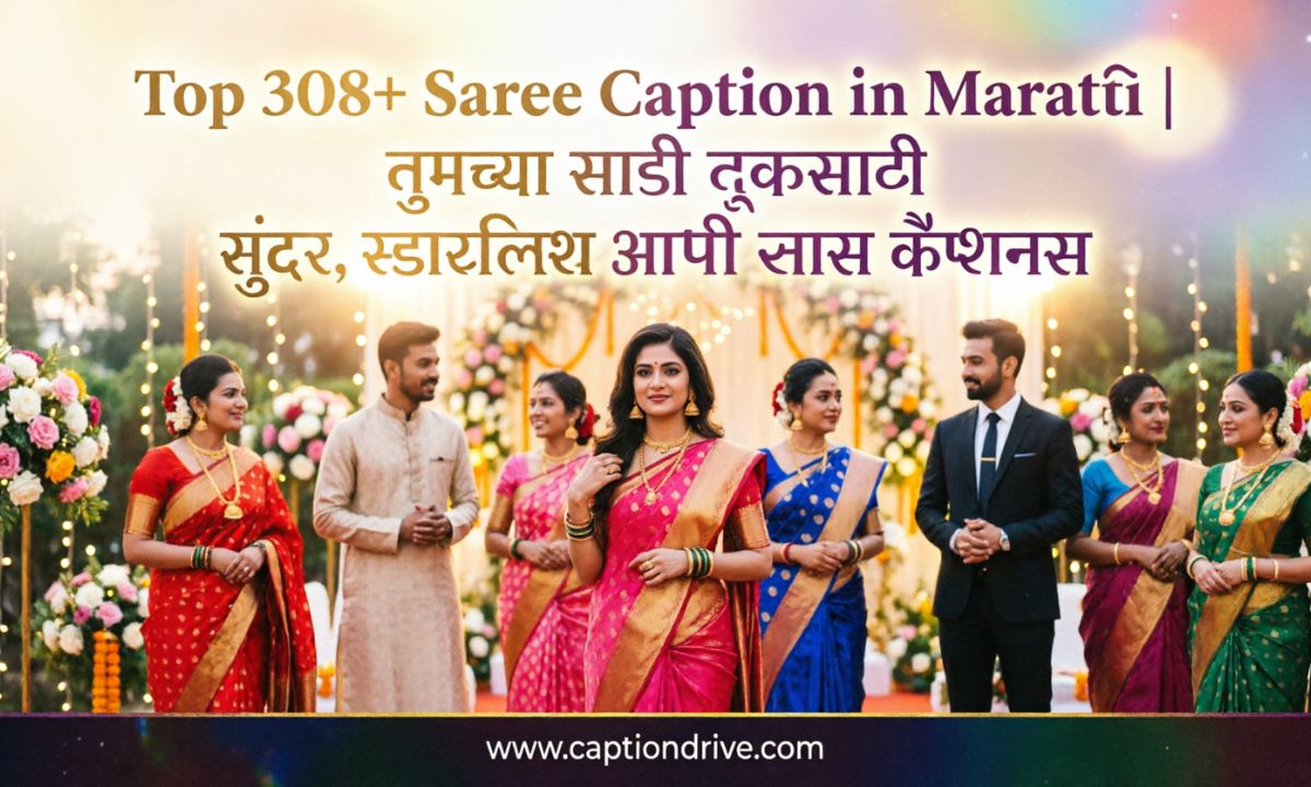 Saree Caption in Marathi