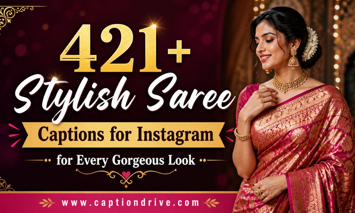 Stylish Saree Captions for Instagram