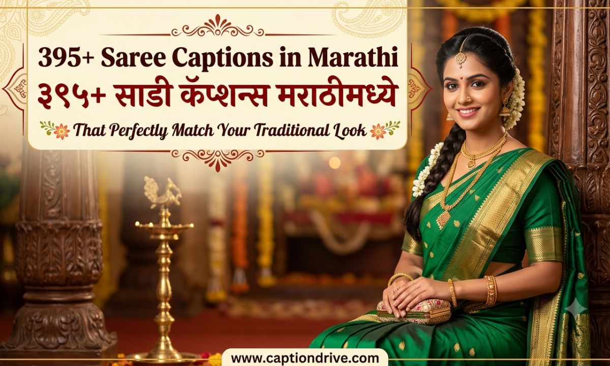 Saree Captions in Marathi