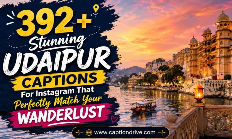 Udaipur Captions For Instagram