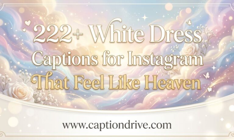 White Dress Captions for Instagram